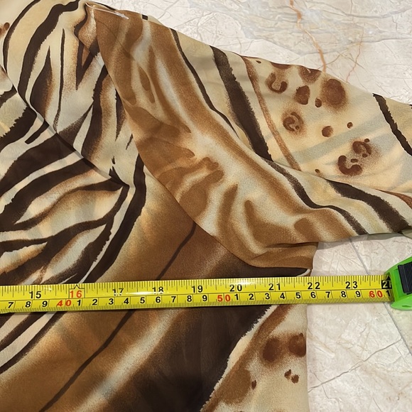 Animal print open duster cover up / vintage - Picture 7 of 9